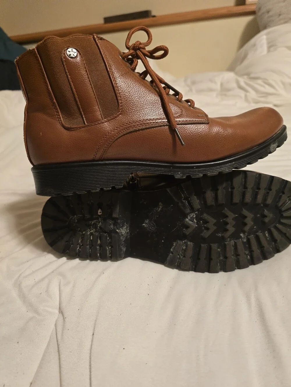 Men's Casual Lace-Up Boots in Brown